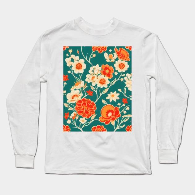 Oriental flowers Long Sleeve T-Shirt by Bizaire